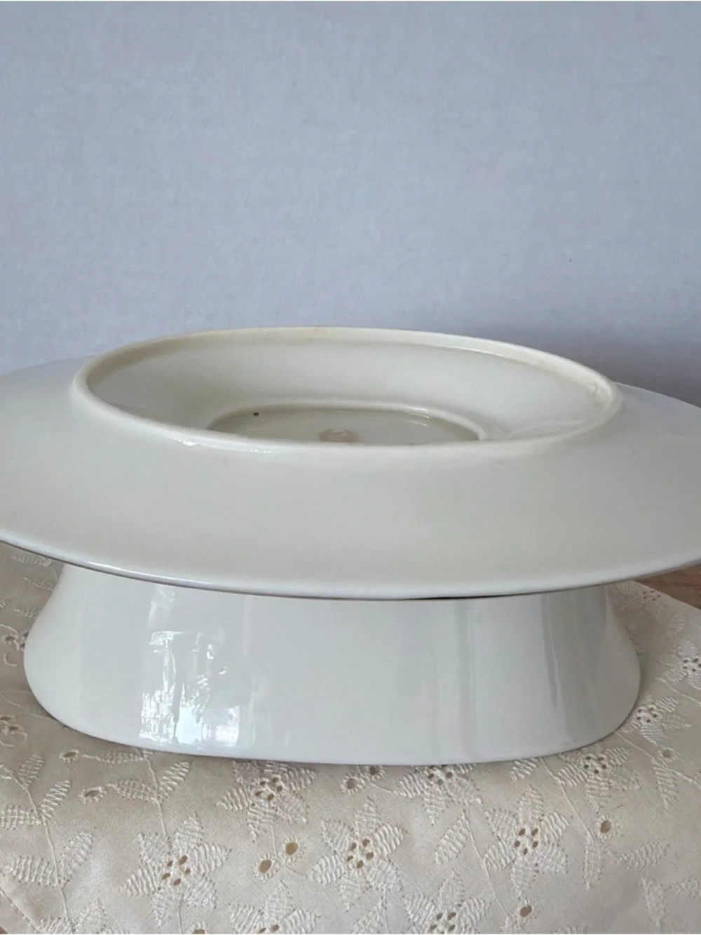 Vintage Lenox Maywood Gravy Boat with Underplate Ivory Gold Trim Made in‎ USA